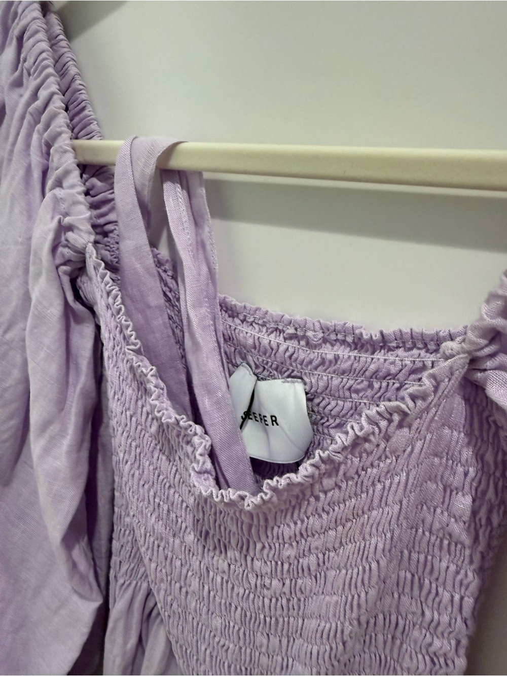 Sleeper Lavender Midi Dress with Smocked Bodice - Picture 5 of 6